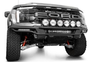 Ford F-150 Raptor Light Hoop - Front - Addictive Desert Designs - Race Series - Hammer Black - `21-`24